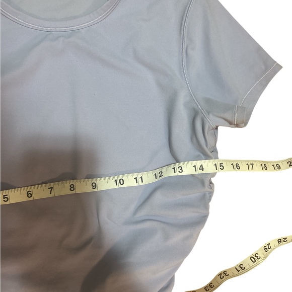 Lululemon All It Takes Nulu Short Sleeve Tee Lilac Smoke Ruched Crop Size 8 - Picture 7 of 8